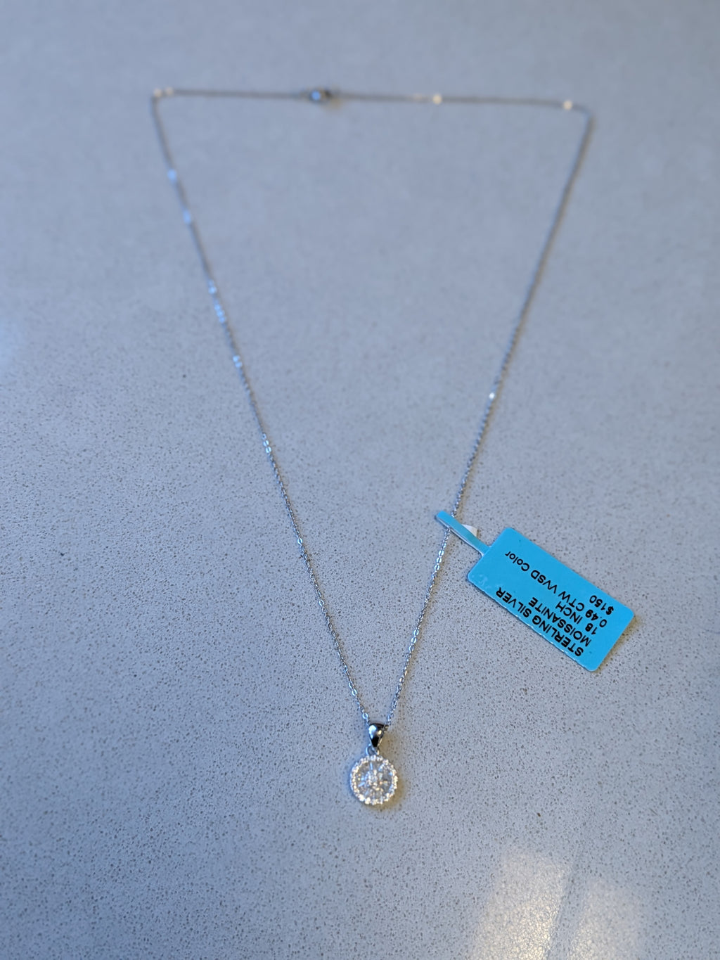 Sterling silver moissanite
