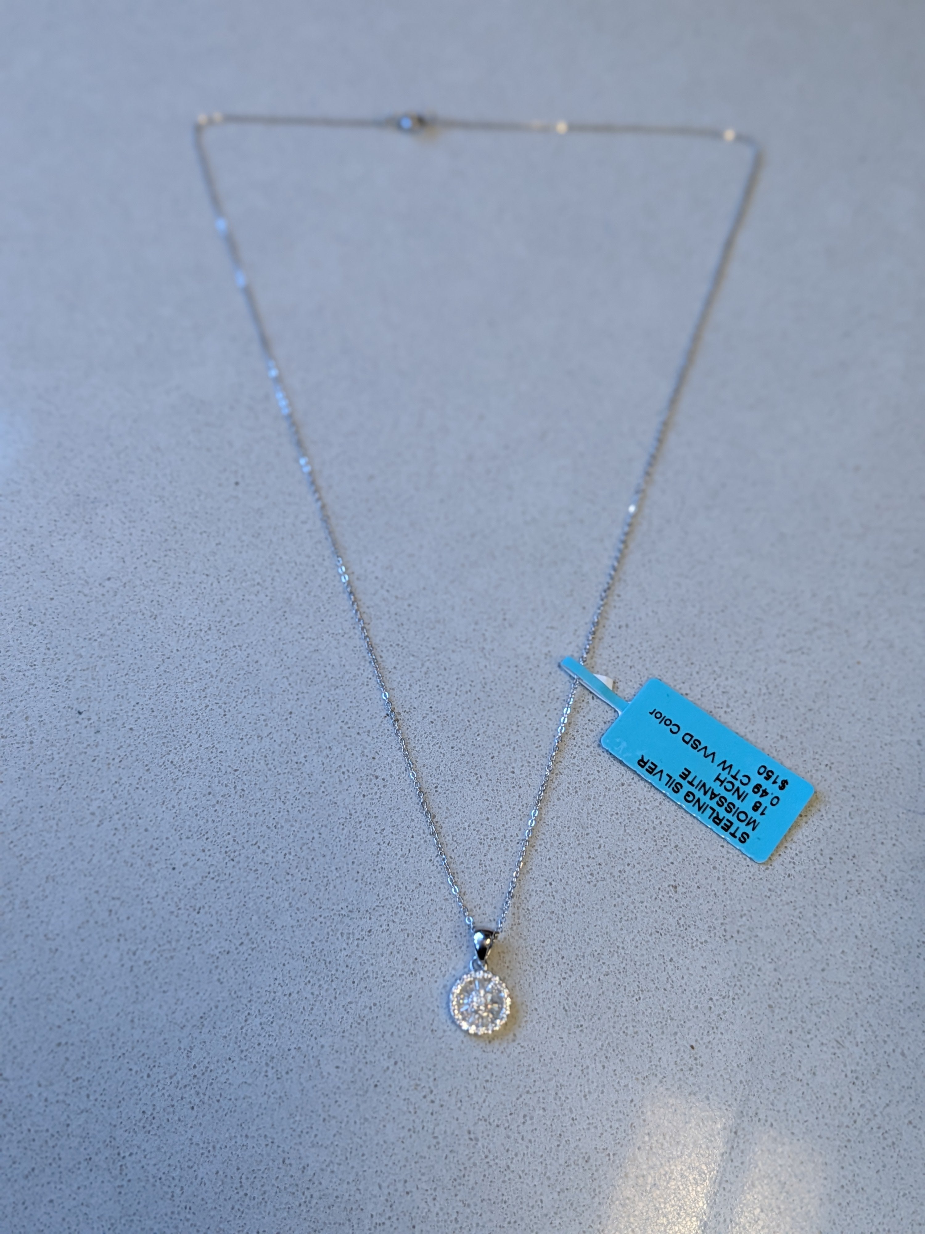 Sterling silver moissanite