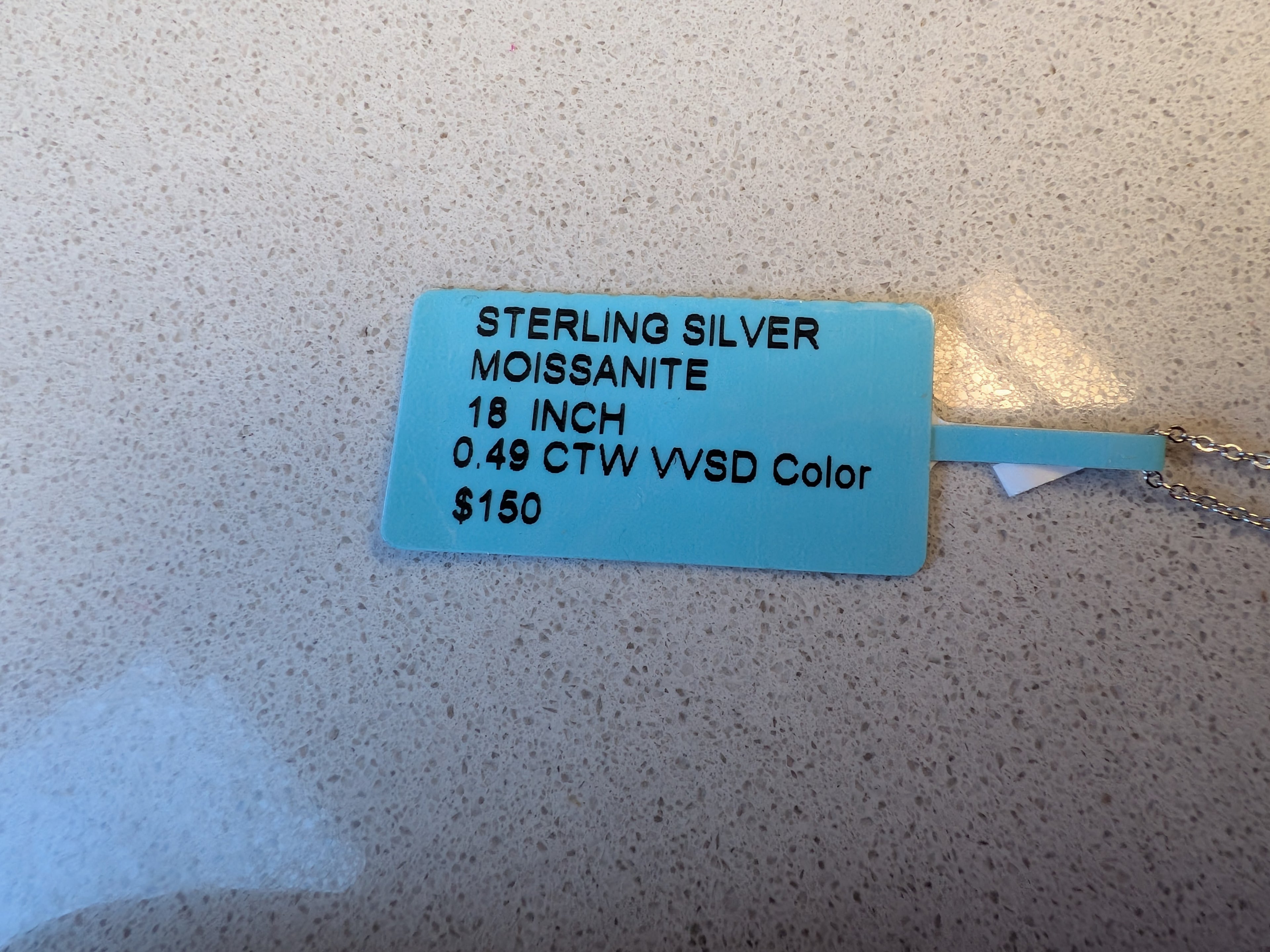 Sterling silver moissanite